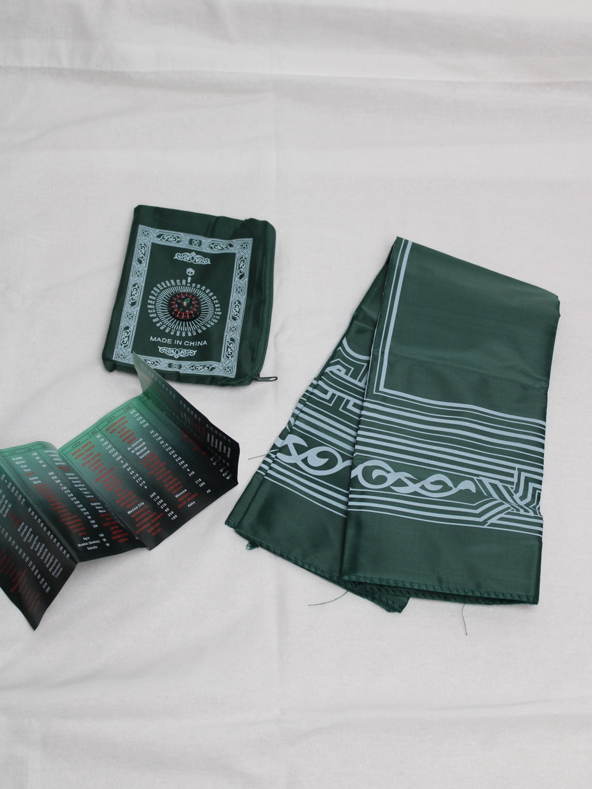 Tapete de oración de viaje compacto con brújula Qibla