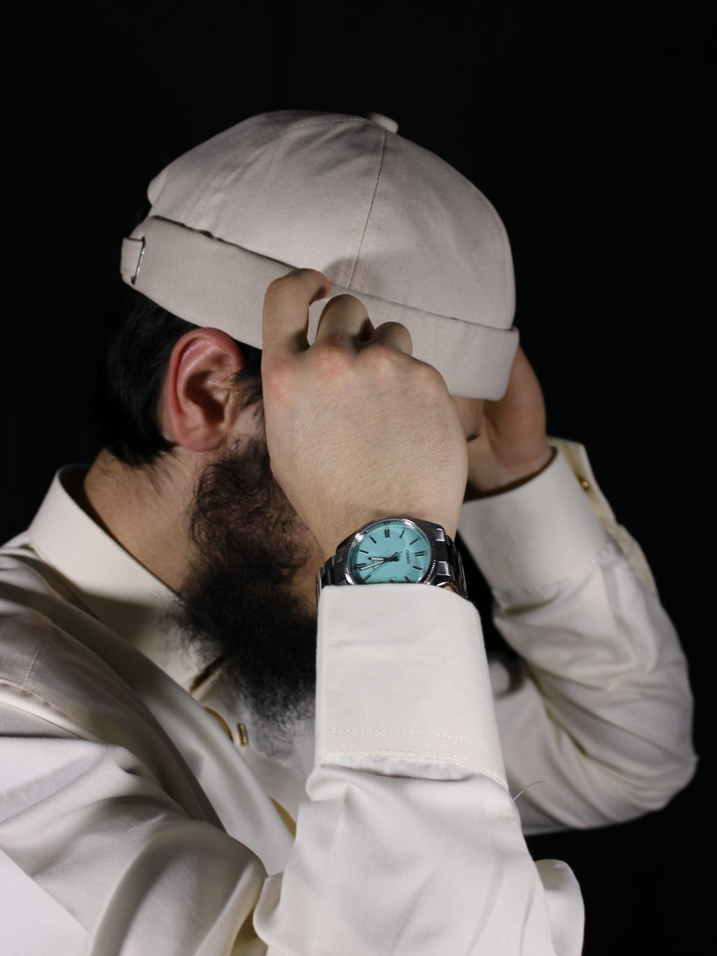 Muslimu docker beanie in cotton in cream