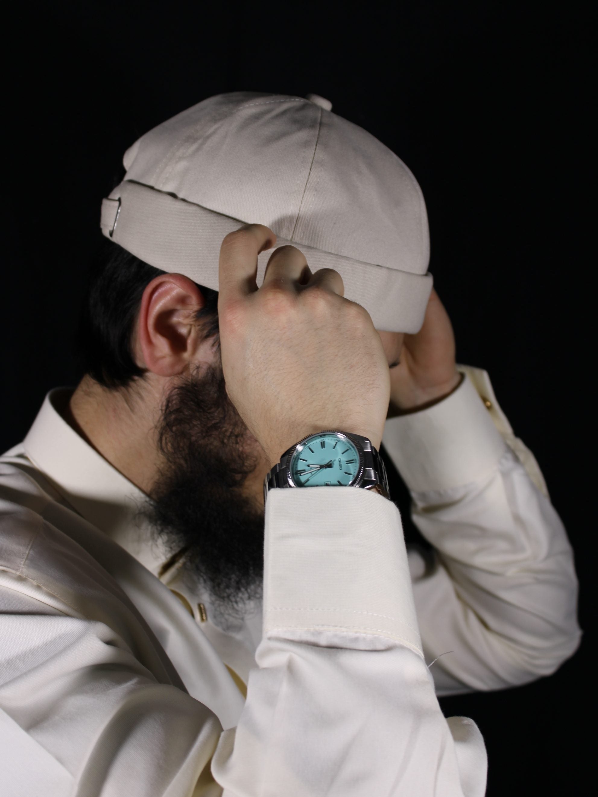 Muslimu docker beanie in cotton in cream