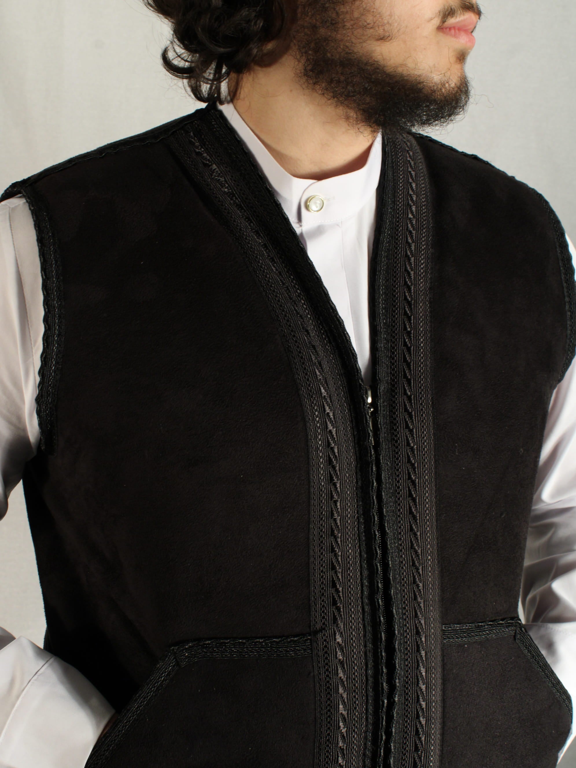 Farwa Weste mit Innenfutter Schwarz 