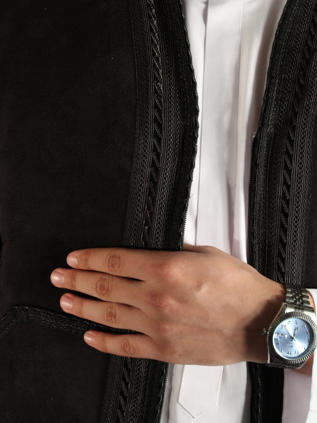 Farwa Weste mit Innenfutter Schwarz 