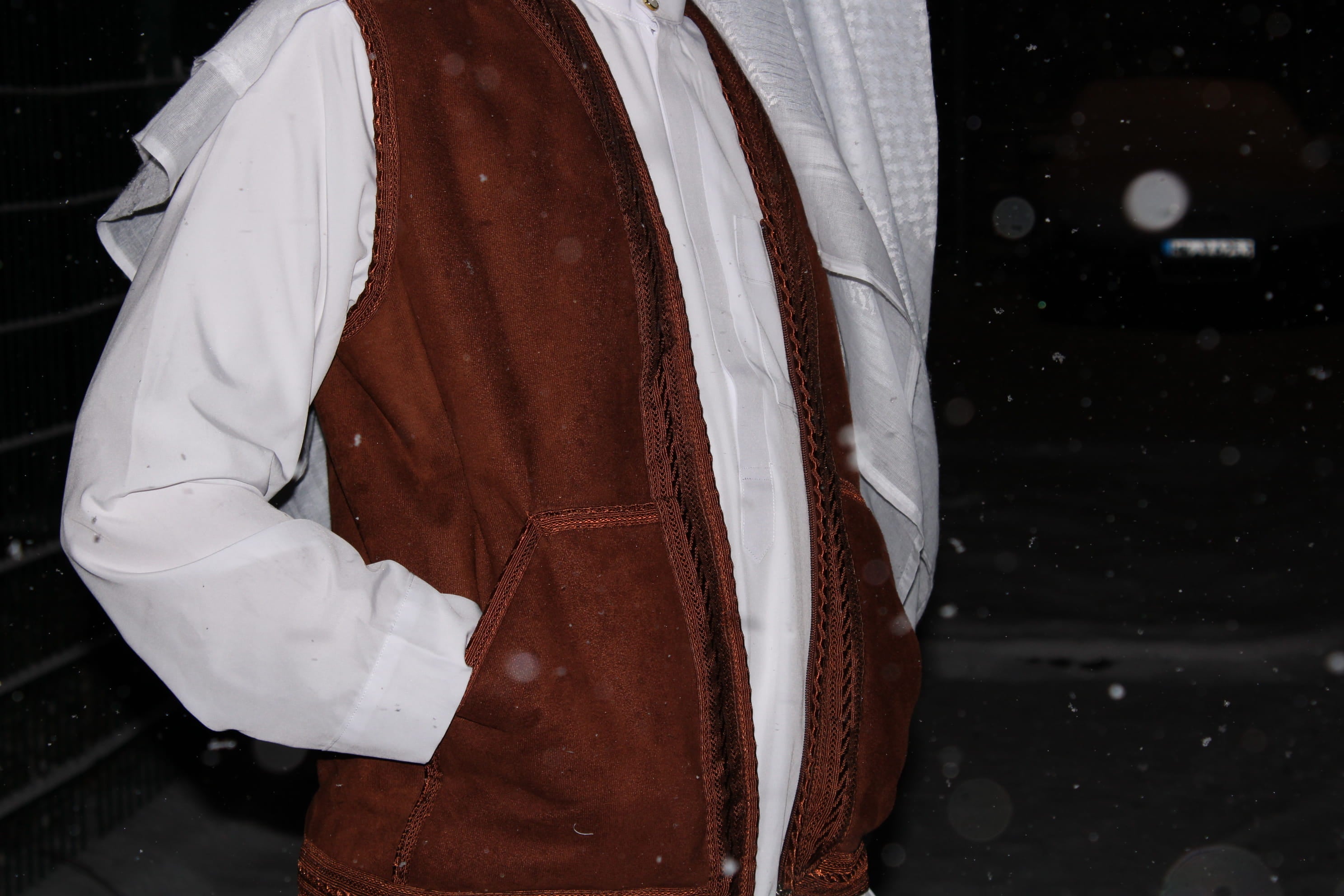 Farwa Weste mit Innenfutter Braun