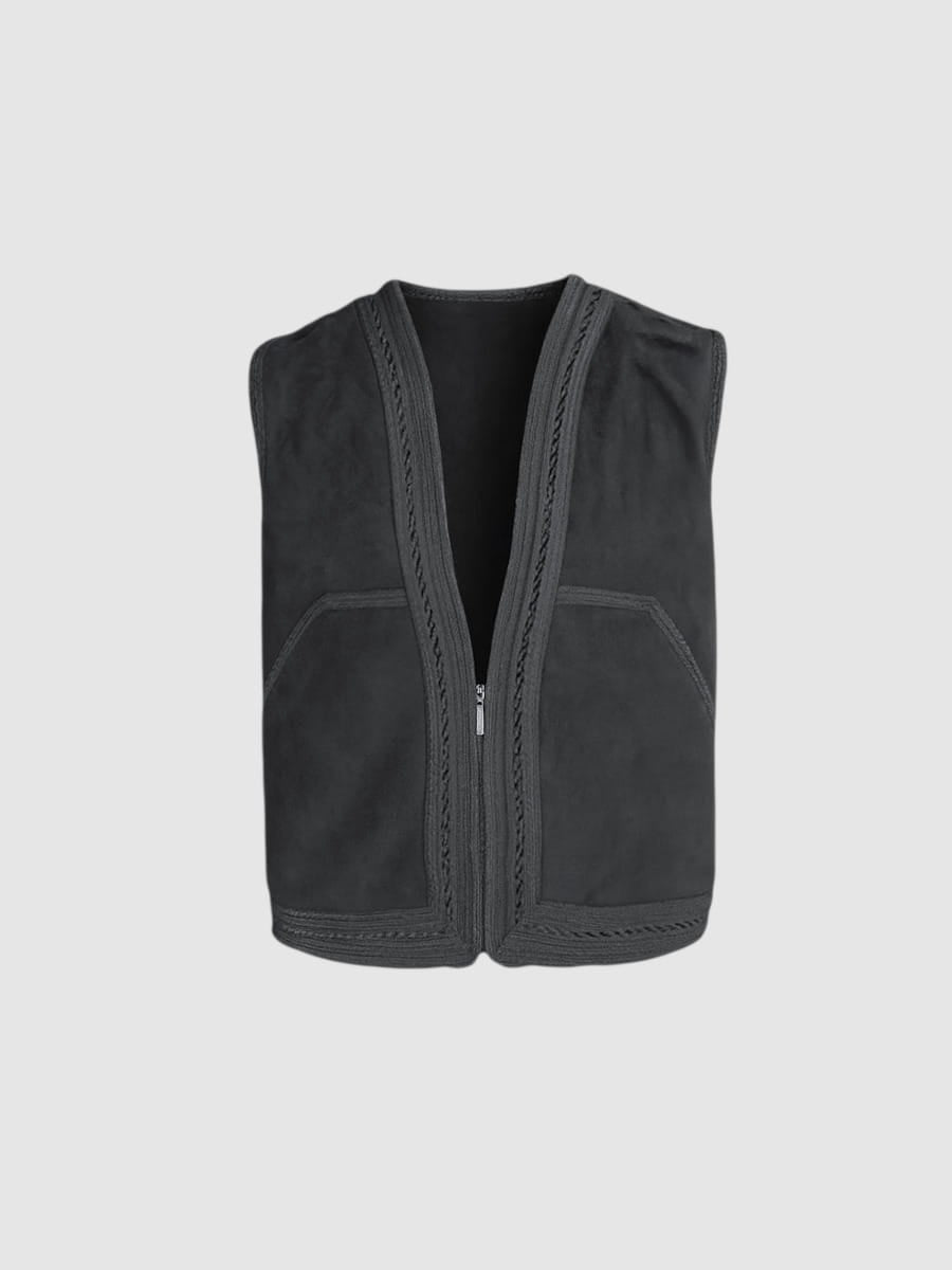 Farwa Weste mit Innenfutter Grau