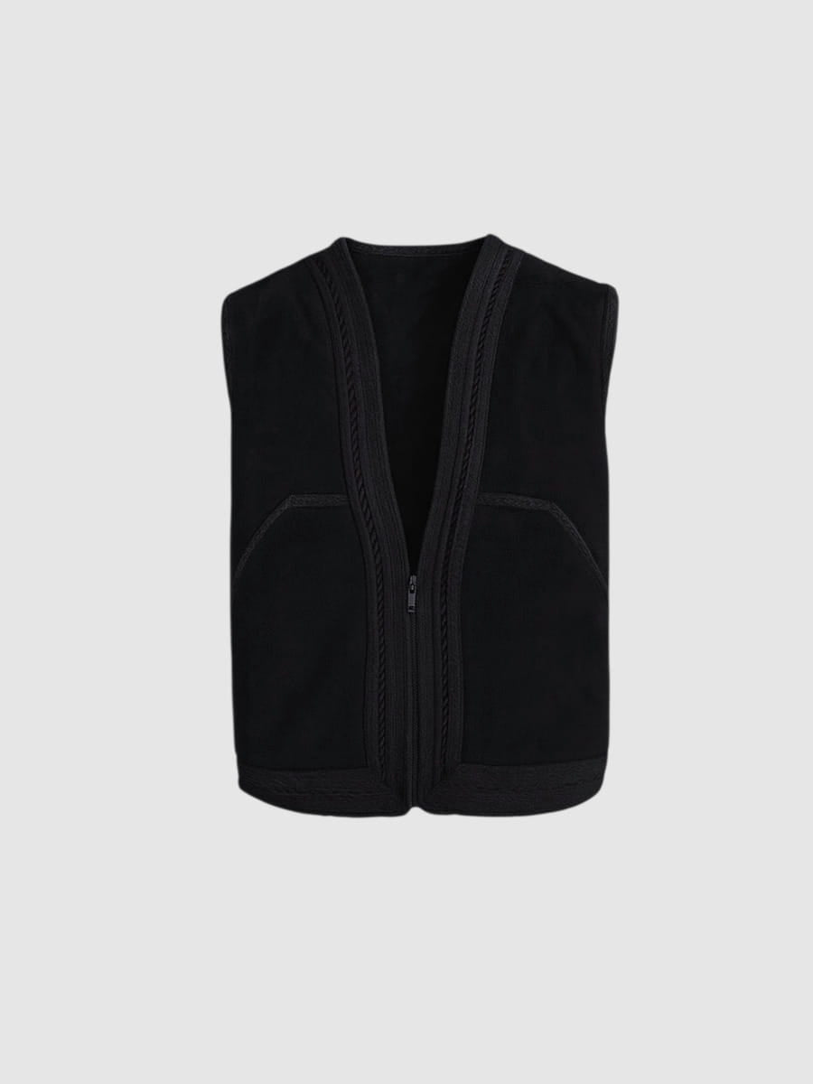 Farwa Weste mit Innenfutter Schwarz 