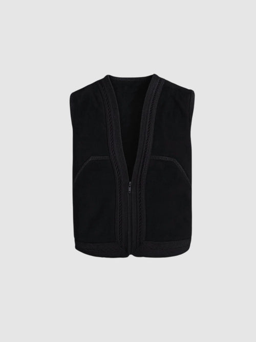 Farwa Weste mit Innenfutter Schwarz 