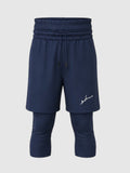Short de performance Awrah Muslimu bleu marine – vue de face