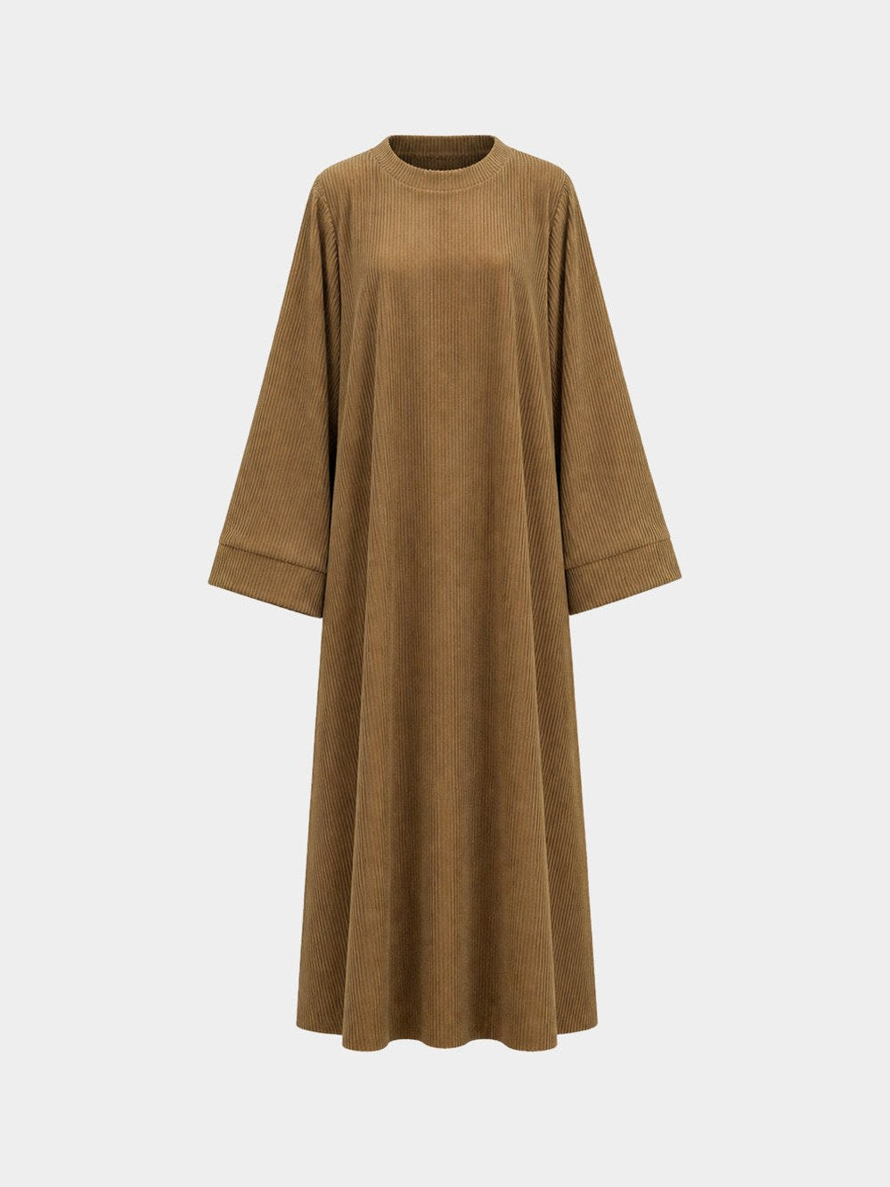 Lange Corduroy-Abaya für den Winter, gerippt